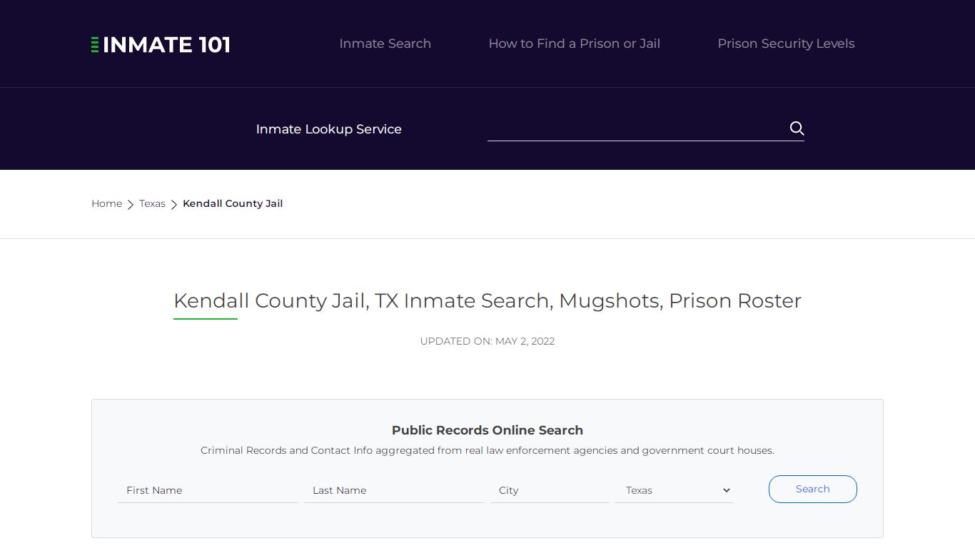 Kendall County Jail, TX Inmate Search, Mugshots, Prison ...